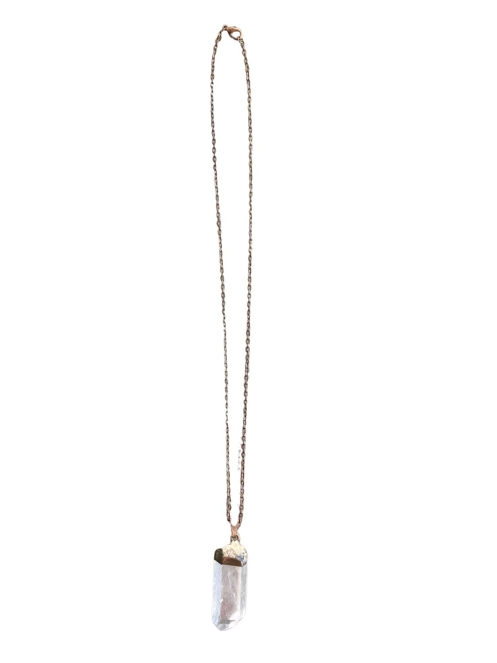 Boho Quartz Pendant Gold Necklace